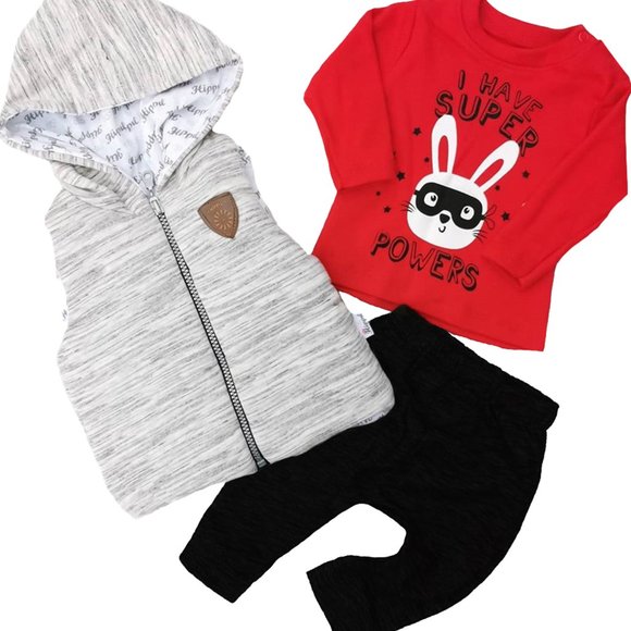 NEW with Tags Baby Clothing 3-Piece Cotton Set for Newborn Baby Girls and Boys - Picture 1 of 3